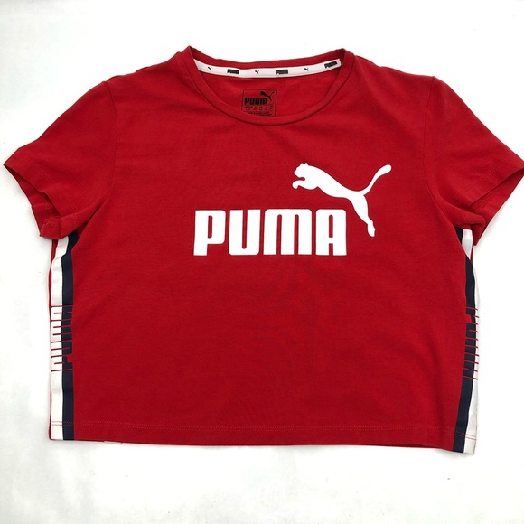 Puma Tops - Puma logo Short sleeve crop top shirt.